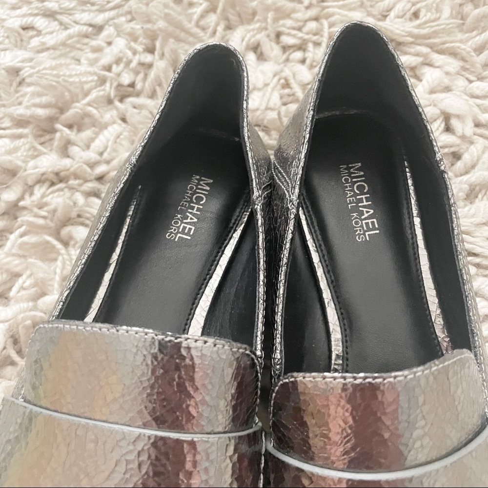 Michael Kors Emery Metallic Leather Loafers Women’s Size 6 - Picture 7 of 9